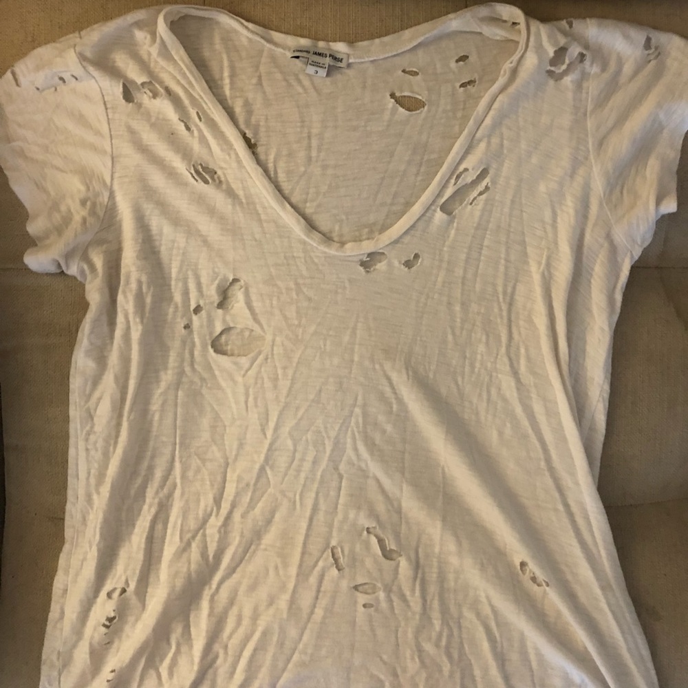 James Perse distressed top